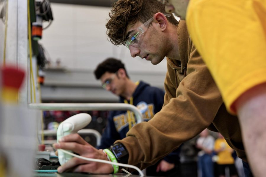 JJ Ferarro Is in full focus as prepares to compete at the FIRST Robotics World championship. 